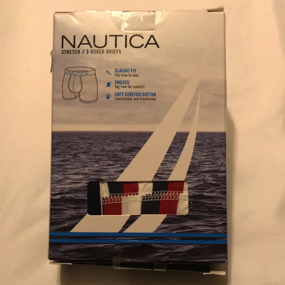 Nautica Men's 3-Pack Classic Underwear Cotton Stretch Boxer Brief - XL 40-42 - Picture 2 of 5